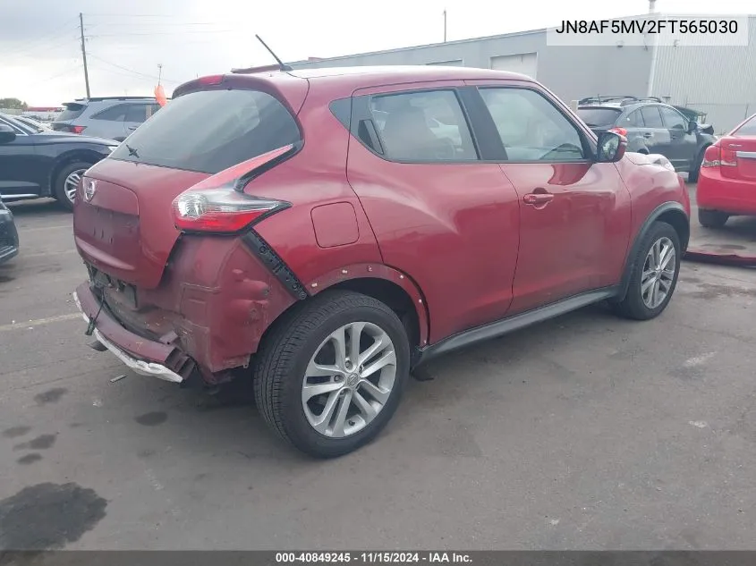 2015 Nissan Juke S VIN: JN8AF5MV2FT565030 Lot: 40849245