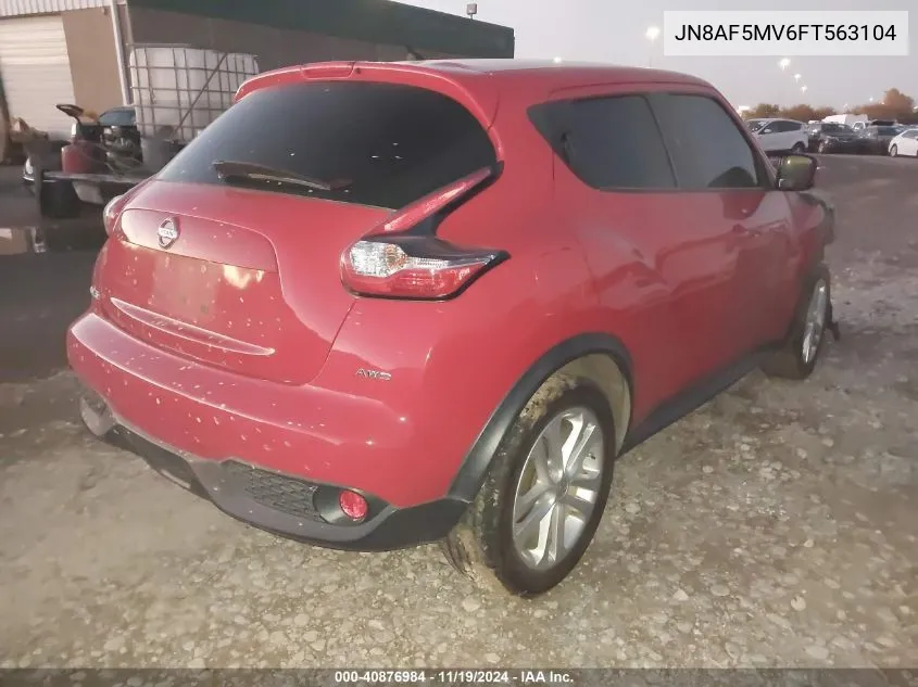 2015 Nissan Juke S VIN: JN8AF5MV6FT563104 Lot: 40876984