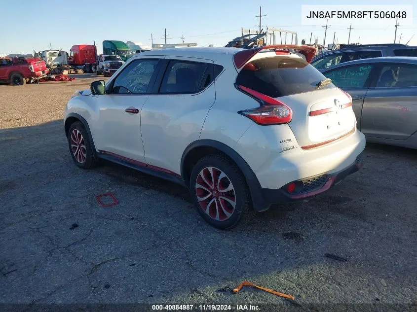 2015 Nissan Juke Sv VIN: JN8AF5MR8FT506048 Lot: 40884987