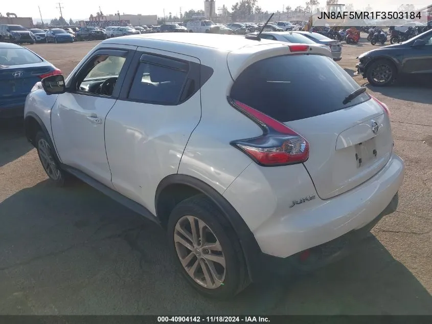 2015 Nissan Juke Nismo/S/Sl/Sv VIN: JN8AF5MR1F3503184 Lot: 40904142