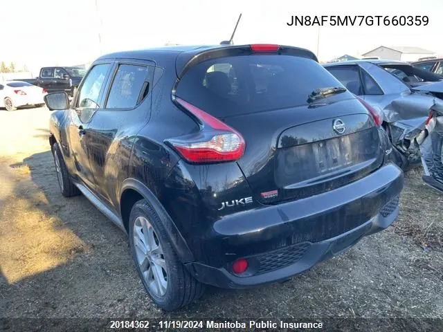 2016 Nissan Juke Sl VIN: JN8AF5MV7GT660359 Lot: 20184362