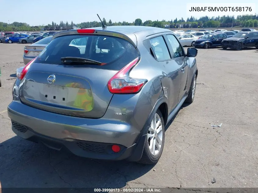 2016 Nissan Juke S VIN: JN8AF5MV0GT658176 Lot: 39990173