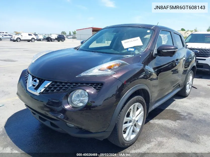 2016 Nissan Juke Nismo/S/Sl/Sv VIN: JN8AF5MR6GT608143 Lot: 40026469