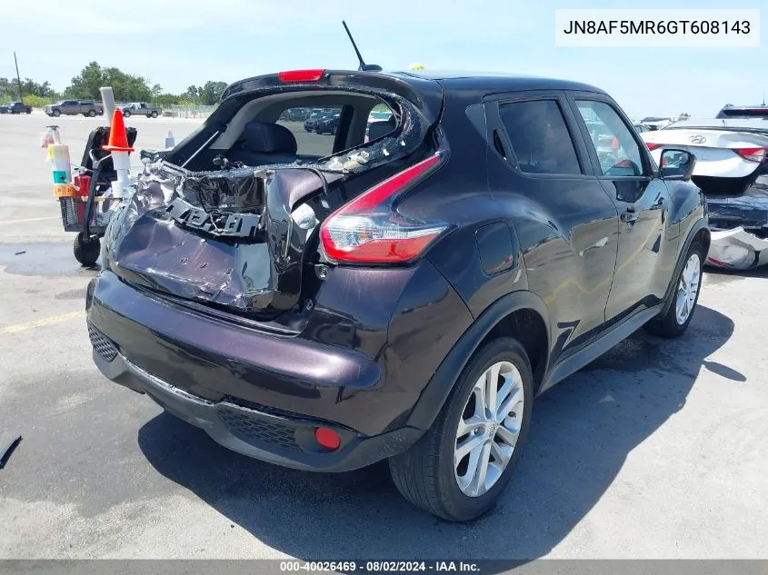 JN8AF5MR6GT608143 2016 Nissan Juke Nismo/S/Sl/Sv