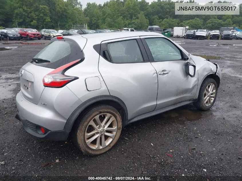 JN8AF5MV9GT655017 2016 Nissan Juke Nismo/S/Sl/Sv