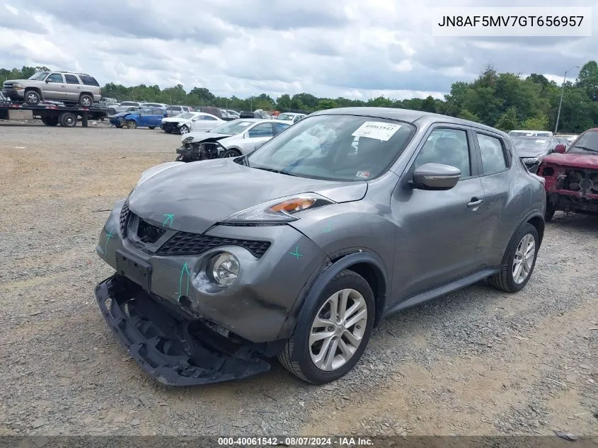 2016 Nissan Juke S VIN: JN8AF5MV7GT656957 Lot: 40061542