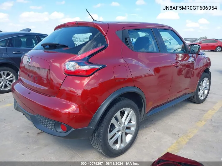 JN8AF5MR0GT606954 2016 Nissan Juke Nismo/S/Sl/Sv