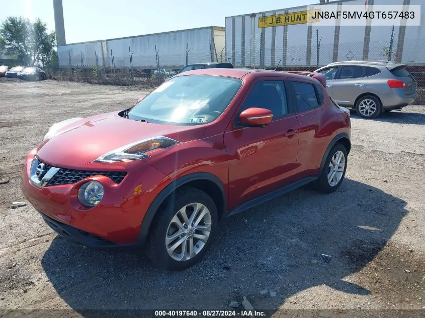 JN8AF5MV4GT657483 2016 Nissan Juke Sv