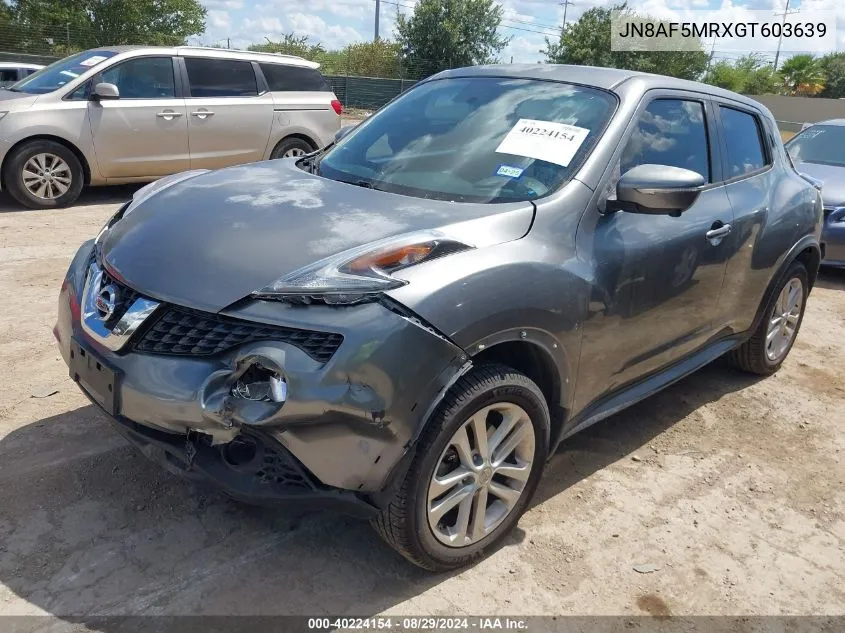 2016 Nissan Juke Sv VIN: JN8AF5MRXGT603639 Lot: 40224154