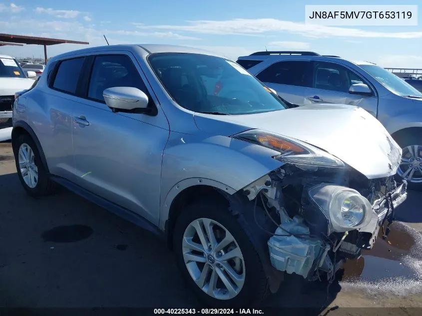 2016 Nissan Juke Sl VIN: JN8AF5MV7GT653119 Lot: 40225343