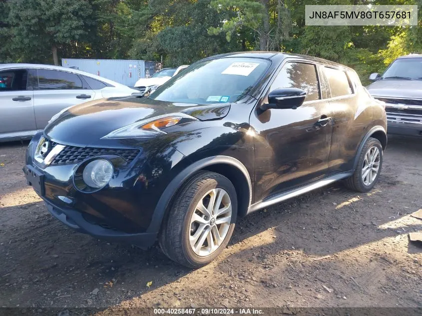 2016 Nissan Juke S/Sv/Sl/Nismo VIN: JN8AF5MV8GT657681 Lot: 40258467