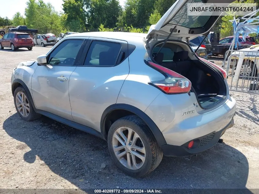 2016 Nissan Juke Nismo/S/Sl/Sv VIN: JN8AF5MR3GT604244 Lot: 40289772