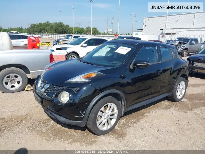 JN8AF5MR5GT608098 2016 Nissan Juke Nismo/S/Sl/Sv