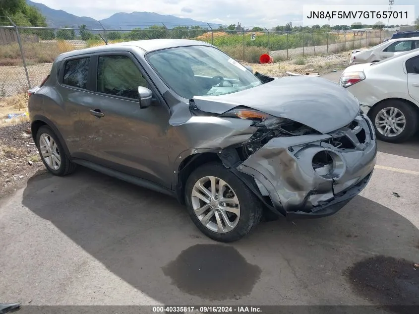 JN8AF5MV7GT657011 2016 Nissan Juke S/Sv/Sl/Nismo