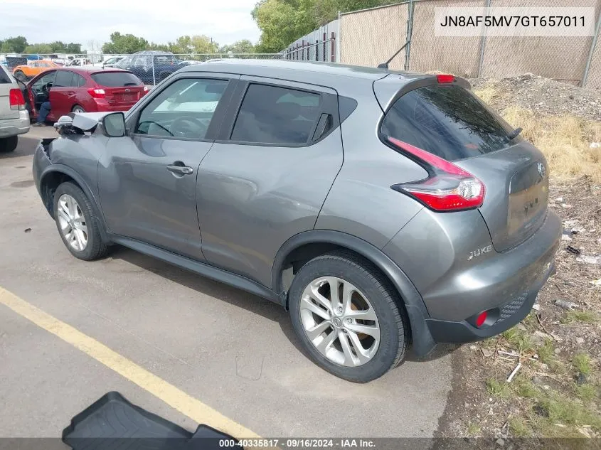 JN8AF5MV7GT657011 2016 Nissan Juke S/Sv/Sl/Nismo