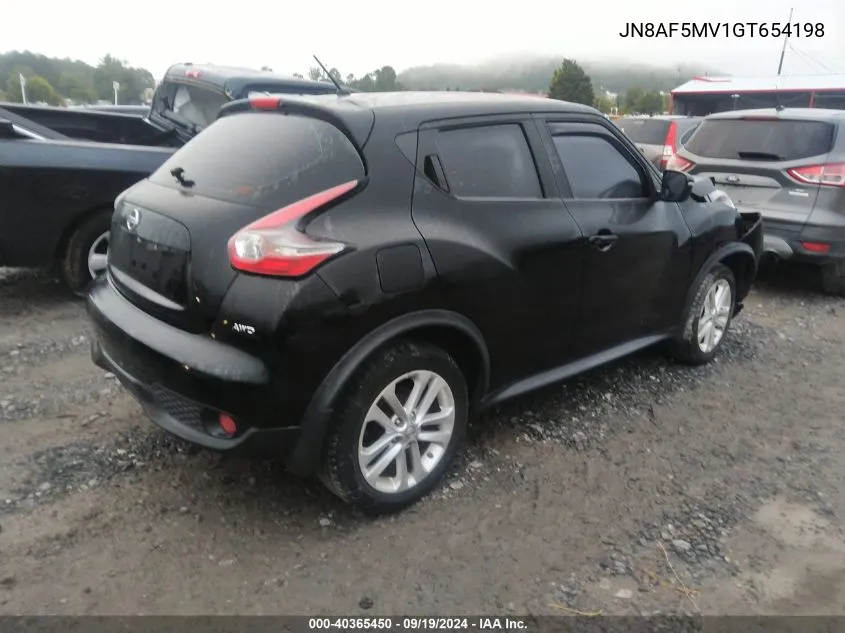 2016 Nissan Juke S VIN: JN8AF5MV1GT654198 Lot: 40365450