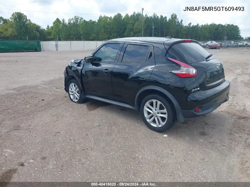 2016 Nissan Juke Sv VIN: JN8AF5MR5GT609493 Lot: 40415020