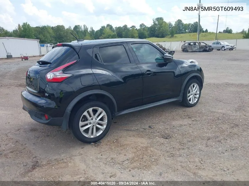 2016 Nissan Juke Sv VIN: JN8AF5MR5GT609493 Lot: 40415020