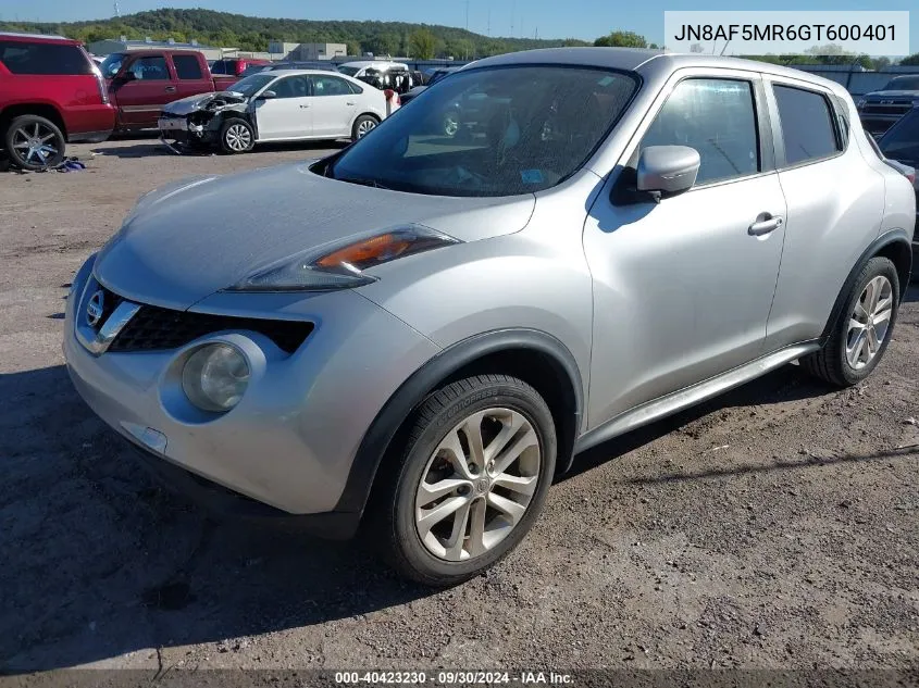 JN8AF5MR6GT600401 2016 Nissan Juke Sv