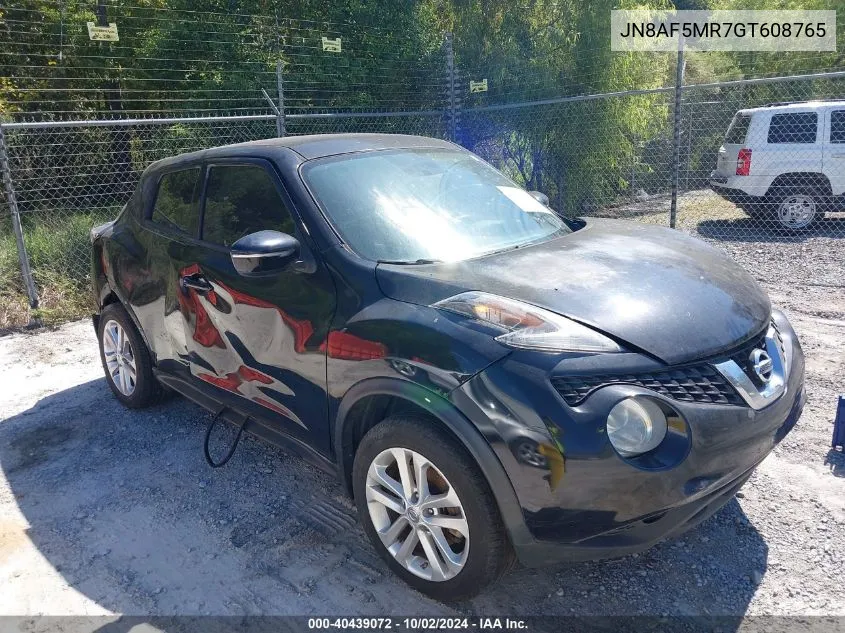 2016 Nissan Juke S VIN: JN8AF5MR7GT608765 Lot: 40439072