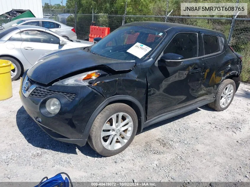 2016 Nissan Juke S VIN: JN8AF5MR7GT608765 Lot: 40439072