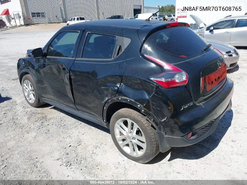 2016 Nissan Juke S VIN: JN8AF5MR7GT608765 Lot: 40439072