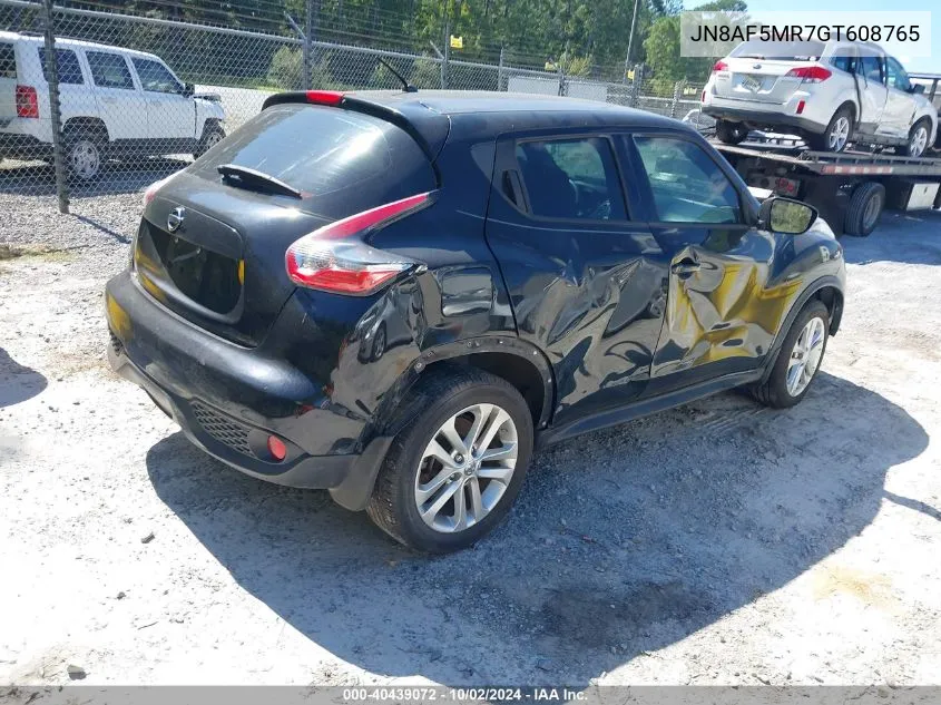 2016 Nissan Juke S VIN: JN8AF5MR7GT608765 Lot: 40439072