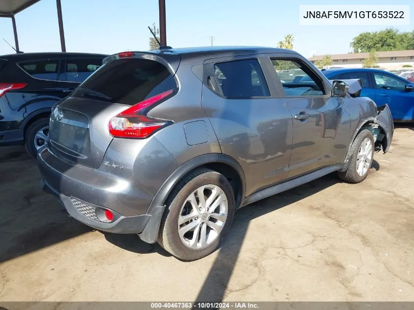 JN8AF5MV1GT653522 2016 Nissan Juke S/Sv/Sl/Nismo