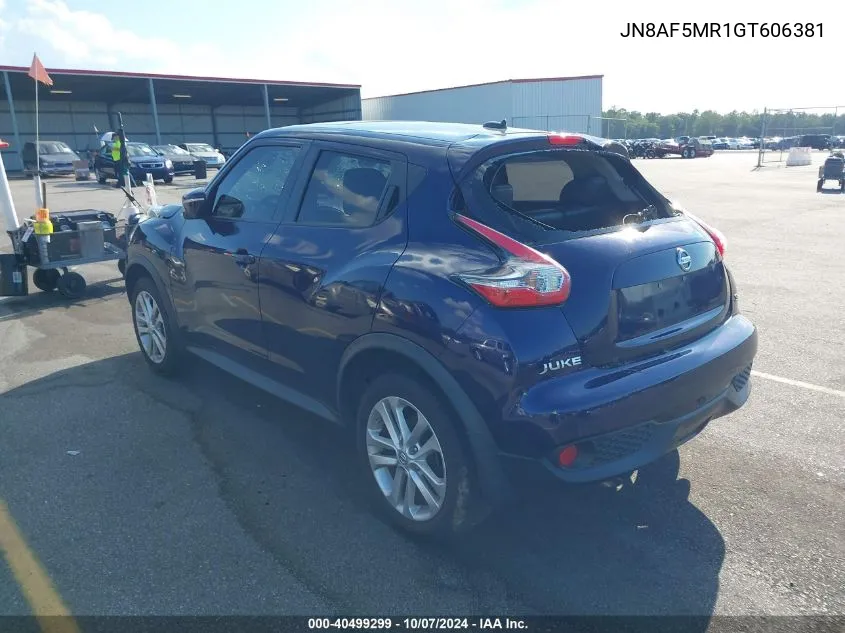 2016 Nissan Juke Sl VIN: JN8AF5MR1GT606381 Lot: 40499299