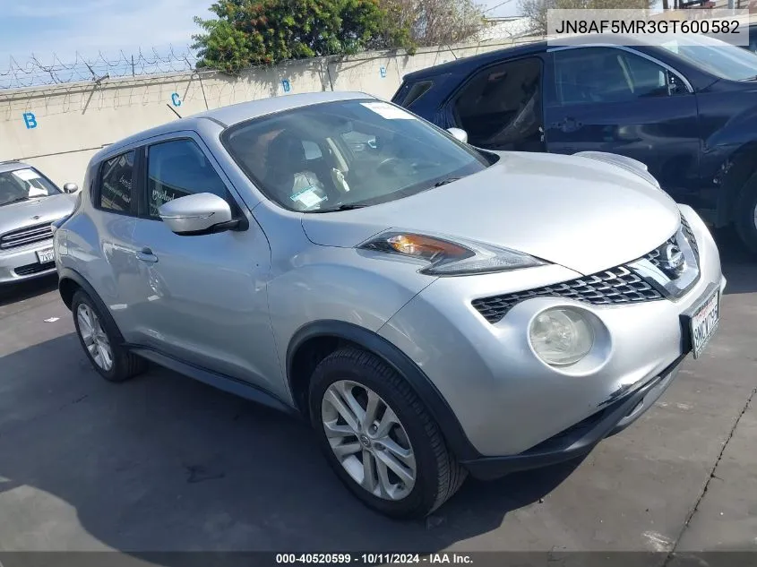 2016 Nissan Juke Nismo/S/Sl/Sv VIN: JN8AF5MR3GT600582 Lot: 40520599