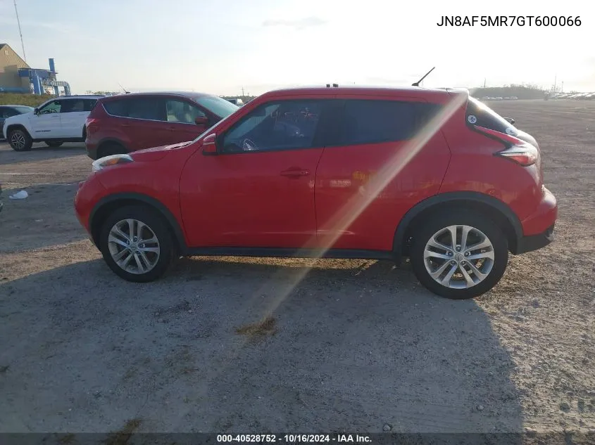 JN8AF5MR7GT600066 2016 Nissan Juke Nismo/S/Sl/Sv