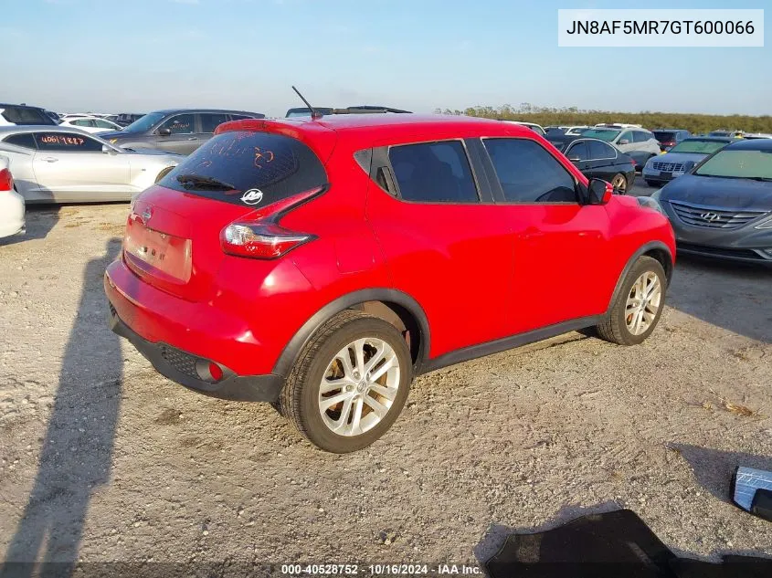 JN8AF5MR7GT600066 2016 Nissan Juke Nismo/S/Sl/Sv