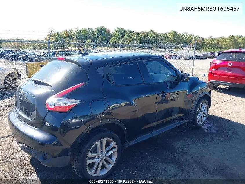 2016 Nissan Juke Nismo/S/Sl/Sv VIN: JN8AF5MR3GT605457 Lot: 40571955