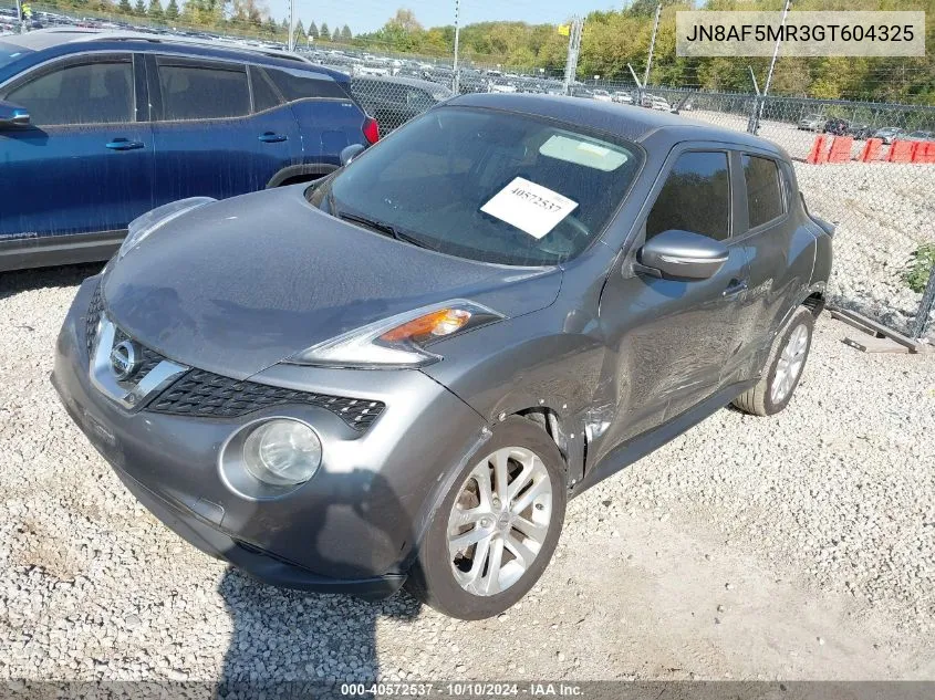 2016 Nissan Juke Nismo/S/Sl/Sv VIN: JN8AF5MR3GT604325 Lot: 40572537