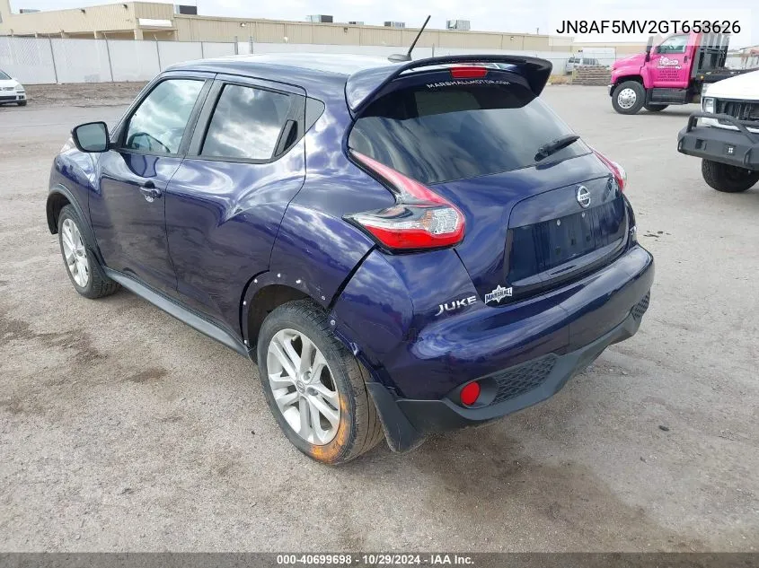 JN8AF5MV2GT653626 2016 Nissan Juke Sv