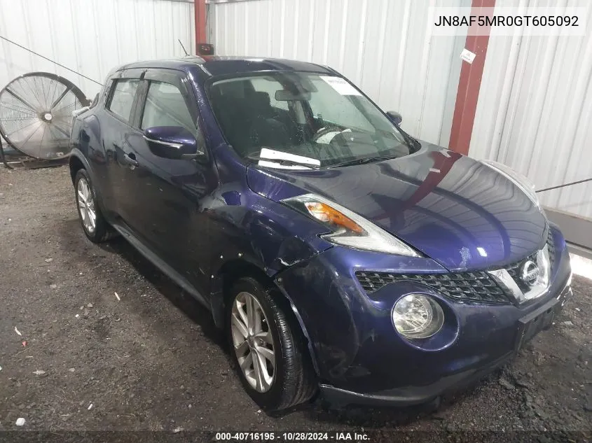 2016 Nissan Juke S VIN: JN8AF5MR0GT605092 Lot: 40716195