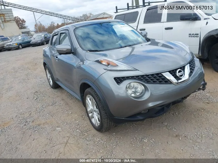 2016 Nissan Juke Sl VIN: JN8AF5MV0GT657013 Lot: 40747210