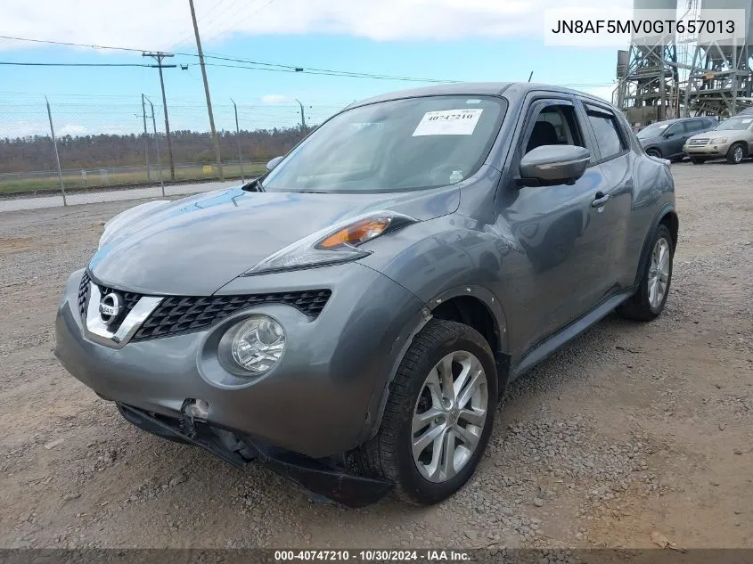 2016 Nissan Juke Sl VIN: JN8AF5MV0GT657013 Lot: 40747210