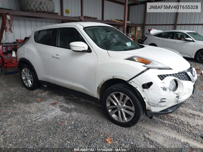 2016 Nissan Juke S VIN: JN8AF5MV4GT655328 Lot: 40851152