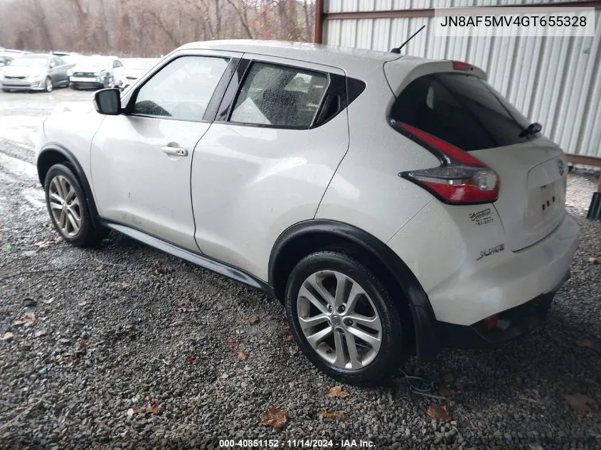 2016 Nissan Juke S VIN: JN8AF5MV4GT655328 Lot: 40851152