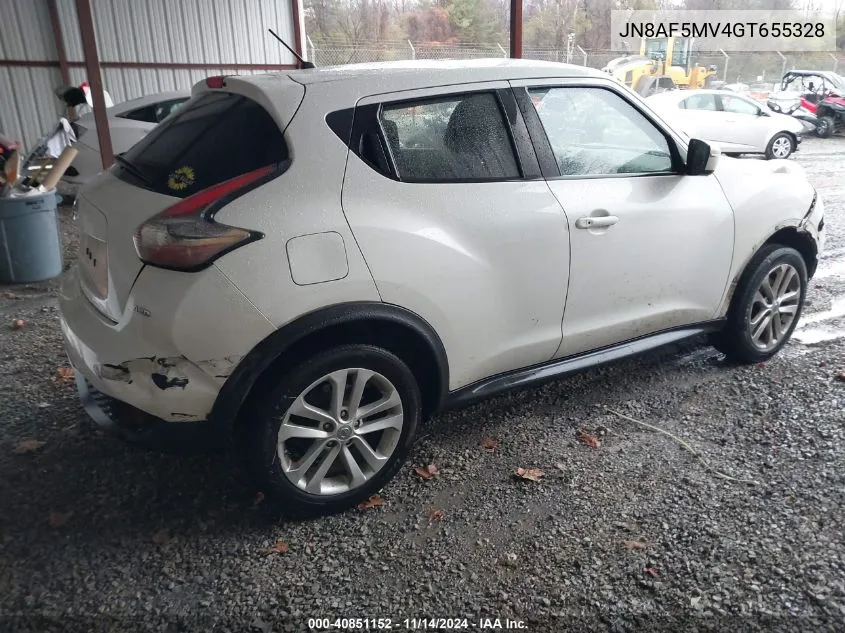 2016 Nissan Juke S VIN: JN8AF5MV4GT655328 Lot: 40851152