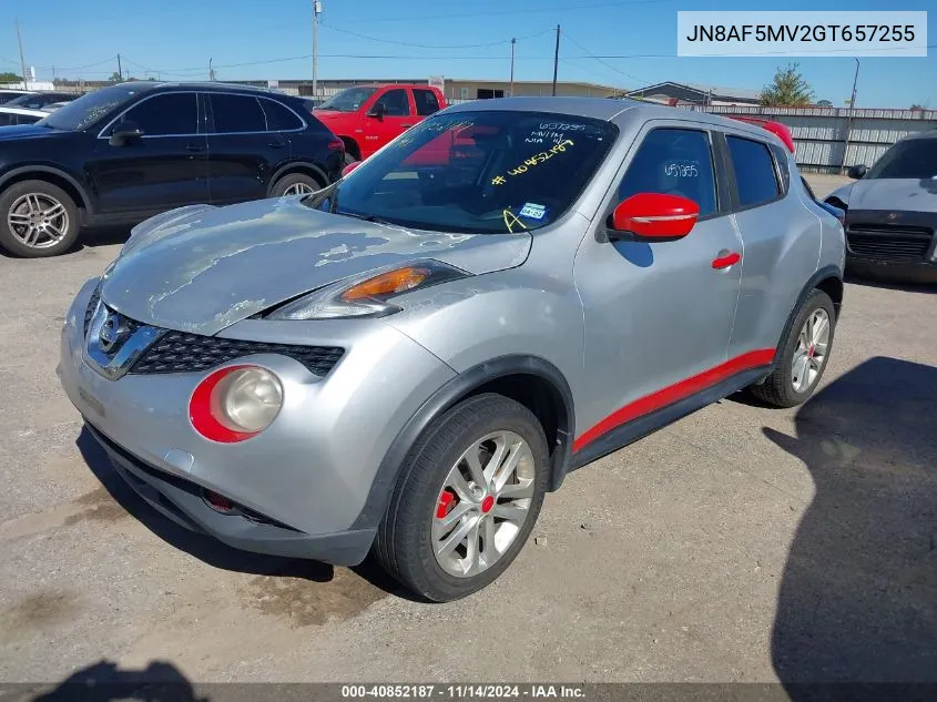 2016 Nissan Juke Nismo/S/Sl/Sv VIN: JN8AF5MV2GT657255 Lot: 40852187