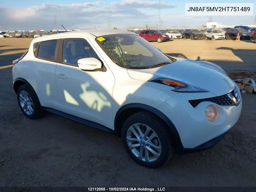 2017 Nissan Juke VIN: JN8AF5MV2HT751489 Lot: 12112085