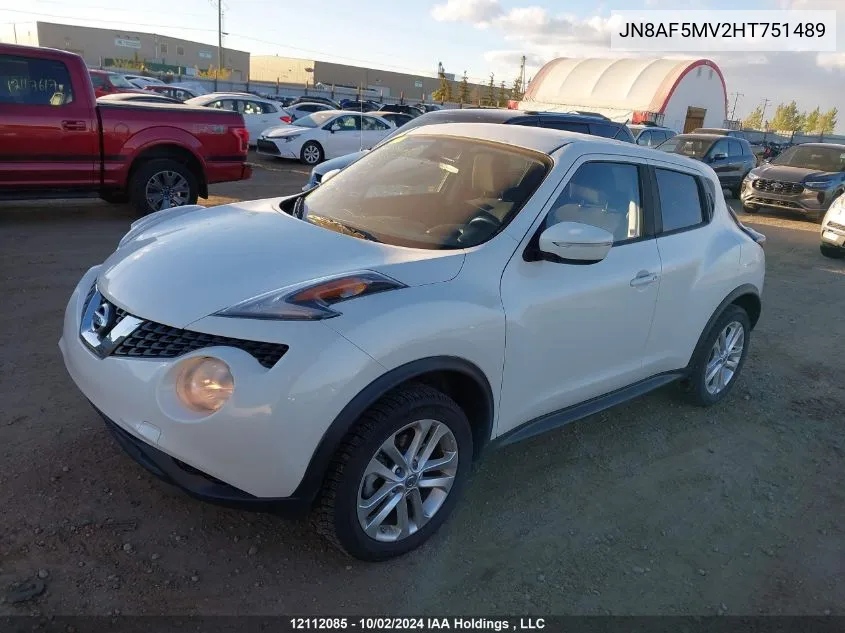 2017 Nissan Juke VIN: JN8AF5MV2HT751489 Lot: 12112085