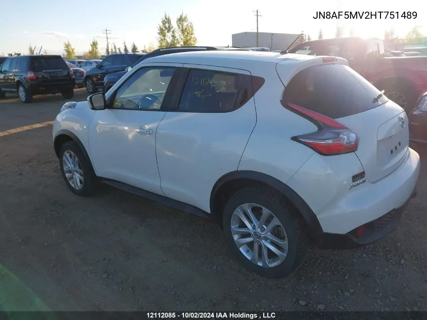 2017 Nissan Juke VIN: JN8AF5MV2HT751489 Lot: 12112085