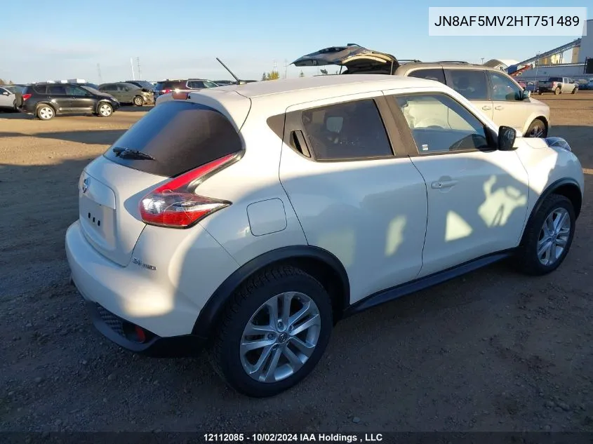 2017 Nissan Juke VIN: JN8AF5MV2HT751489 Lot: 12112085