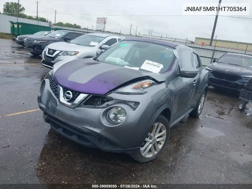 2017 Nissan Juke S VIN: JN8AF5MR1HT705364 Lot: 39959050