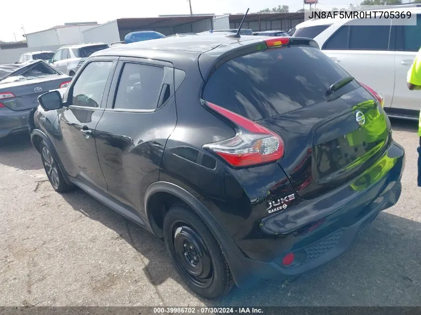 2017 Nissan Juke Sv VIN: JN8AF5MR0HT705369 Lot: 39986702