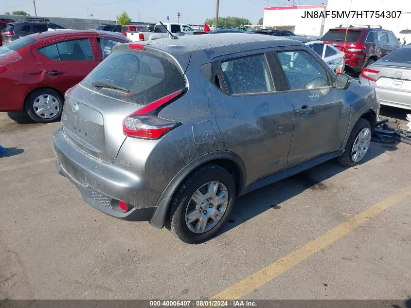 JN8AF5MV7HT754307 2017 Nissan Juke S