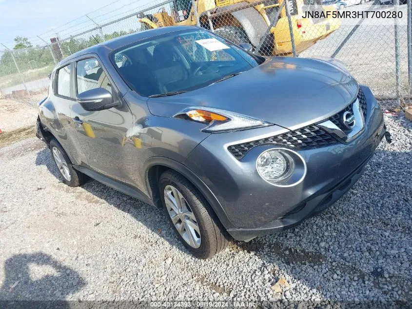 JN8AF5MR3HT700280 2017 Nissan Juke Nismo/S/Sl/Sv